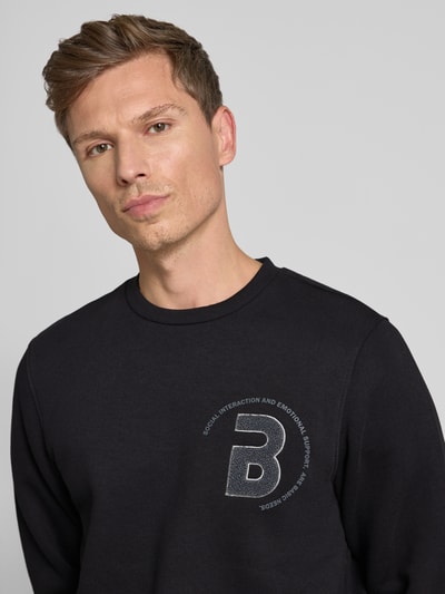 Blend Sweatshirt met labeldetail, model 'FLORIAN' Zwart - 3
