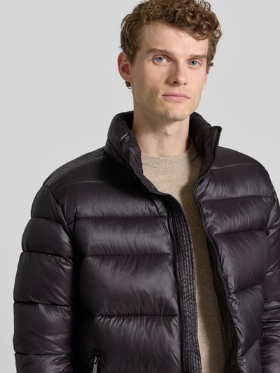 CARS JEANS Kurtka pikowana z kapturem model ‘WOLVES’ Czarny 3