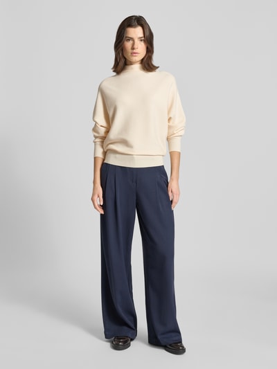zero Gebreide pullover van viscosemix met opstaande kraag Offwhite - 1