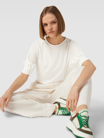 Luisa Cerano Blusenshirt mit Rundhalsausschnitt Ecru 3