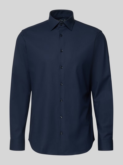 Christian Berg Men Regular Fit Businesshemd mit Kentkragen Marine 2