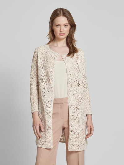 monari Lange cardigan met pailletten Beige - 4