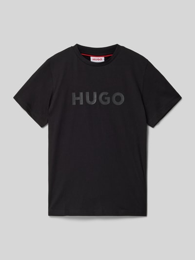 HUGO T-shirt met ronde hals Zwart - 1