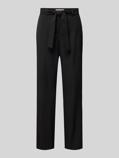 Christian Berg Woman Selection Flared stoffen broek met strikceintuur Zwart - 2