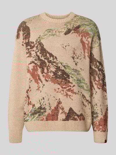 Scotch & Soda Sweter z dzianiny z prążkowanymi wykończeniami Średniobrązowy 2