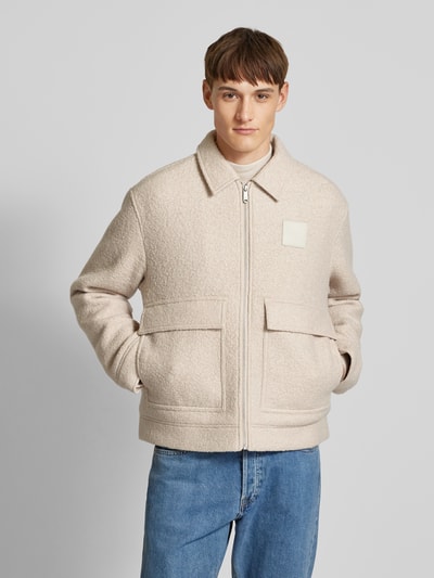 Calvin Klein Jeans Wolljacke mit Label-Patch Offwhite 4