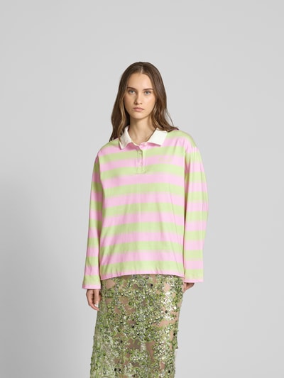 BAUM & PFERDGARTEN Poloshirt mit kurzer Knopfleiste Hellgruen 4