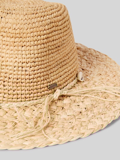 Barts Hut aus Stroh mit Label-Detail Modell 'ALORA' Sand 2