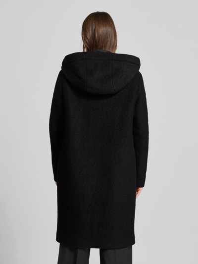 Fuchs Schmitt Płaszcz z kapturem i krytym zamkiem błyskawicznym Czarny 5