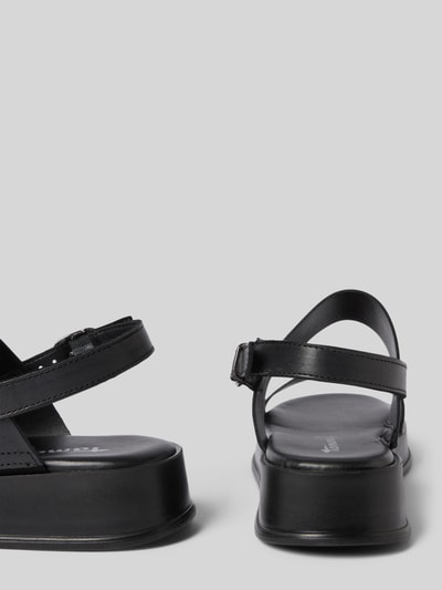 Tamaris Sandały skórzane ze sprzączką Czarny 2