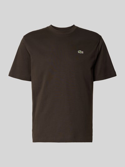 Lacoste Regular fit T-shirt van puur katoen Donkerbruin - 2