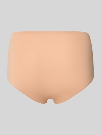 Mey figi o kroju slim fit z nadrukiem z logo Beżowy 3