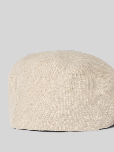 Produktfoto, Fein strukturierte Schiebermütze von Müller Headwear aus reiner Baumwolle in klassischer Form, jasny beż, widoczna faktura