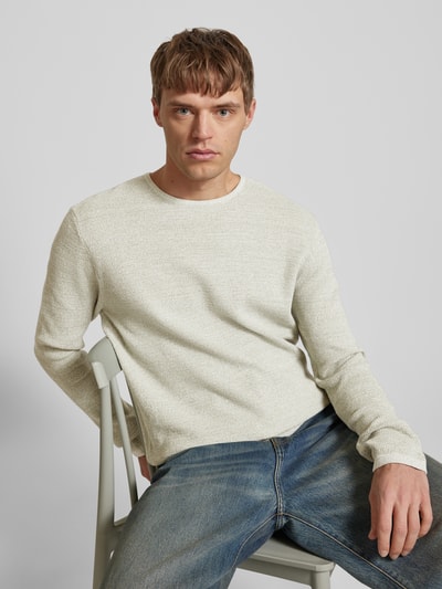 Jack & Jones Strickpullover mit gerippten Abschlüssen Modell 'GEORGE' Mint Melange 3