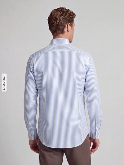 BOSS Regular Fit Businesshemd aus Baumwoll-Mix Modell 'H-Joe-kent' Bleu 5