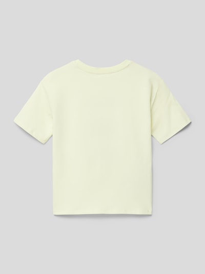 Mango T-Shirt aus Baumwolle mit Motiv-Prints Hellgelb 3