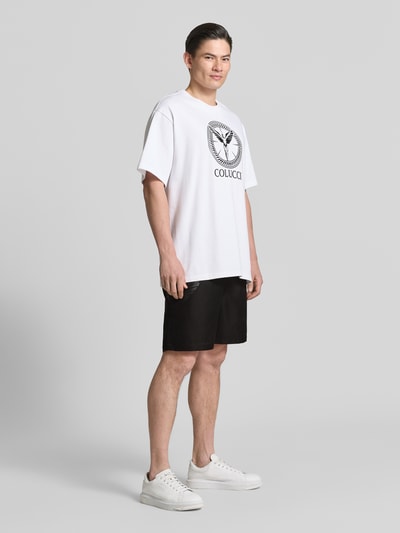 COLUCCI Shorts mit Logo und elastischem Bund Black 1