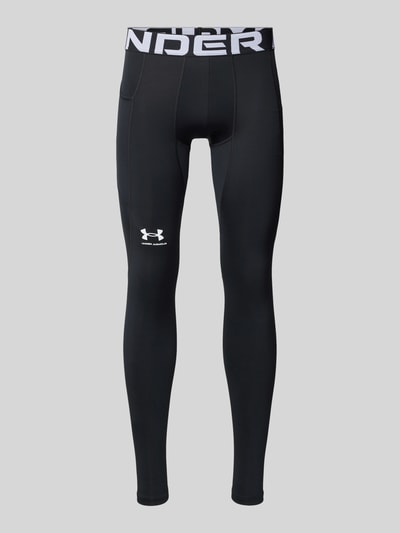 Under Armour Legginsy z elastycznym pasem i logo Czarny 2