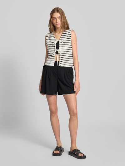 Only Regular Fit Shorts mit Waffelstruktur Modell 'CHRISTINA' Black 1