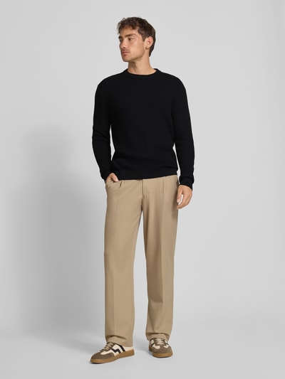 Jack & Jones Premium Strickpullover mit Rundhalsausschnitt Modell 'REAGAN' Black 1