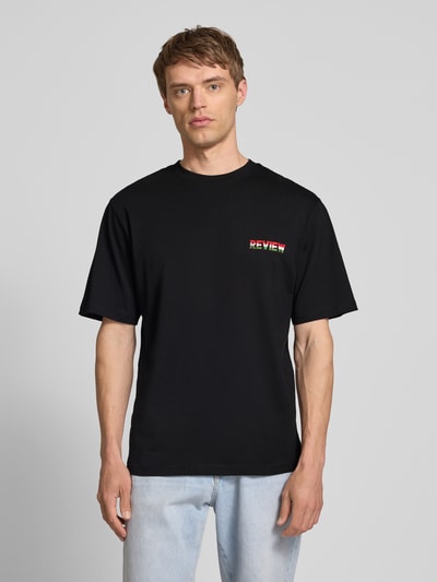 REVIEW T-Shirt mit Label-Print Black 4