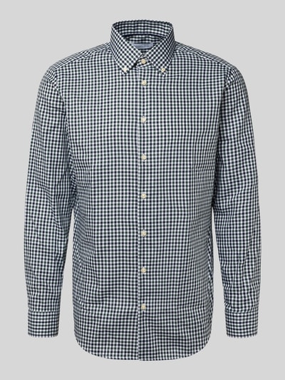 Christian Berg Men Regular fit zakelijk overhemd van katoen Flessengroen - 2