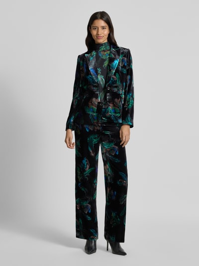 Marc Cain Slim fit blazer van wolmix met klepzakken Donkergroen - 1