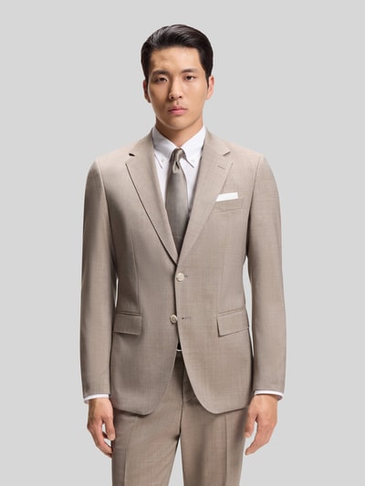 BOSS Slim Fit Anzug aus reiner Schurwolle Modell 'H-HUGE-2PCS-263' Beige 3