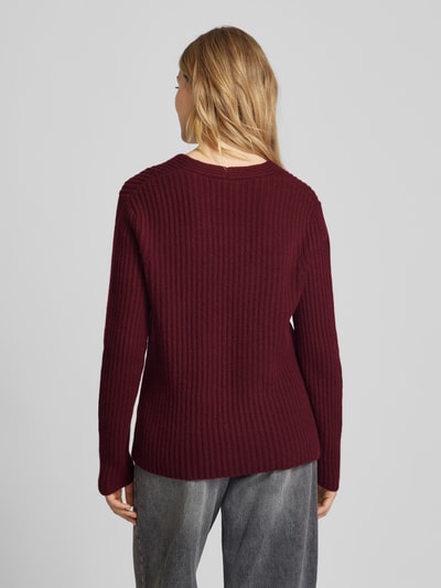 (The Mercer) N.Y. Strickpullover aus Kaschmir mit V-Ausschnitt  Bordeaux 5