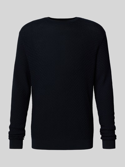 Emporio Armani Strickpullover mit gerippten Abschlüssen Marine 2
