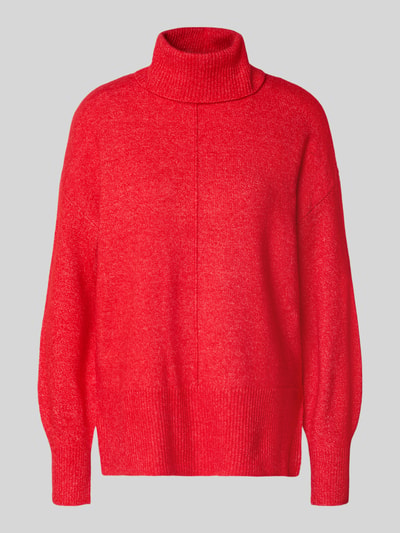 PIECES Regular Fit Rollkragenpullover mit Woll-Anteil Modell 'MALOU' Rot 2