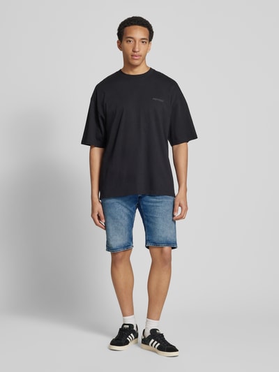 G-Star Raw Korte slim fit jeans met labelpatch, model 'Mosa' Blauw - 1