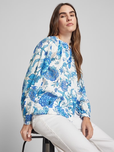 Emily Van den Bergh Blouse met bloemmotief Blauw - 3