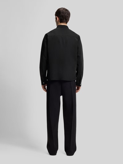 HUGO Oversized Fit Hemdjacke mit Label-Detail Modell 'Elack' Black 5