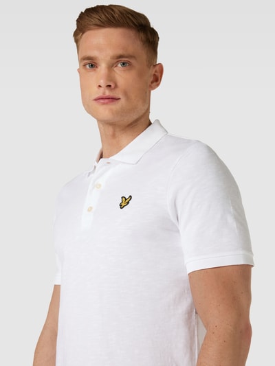 Lyle & Scott Koszulka polo z wyhaftowanym logo Biały 3