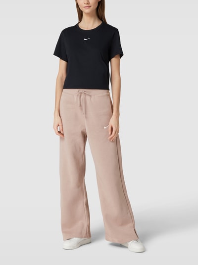 Nike Regular fit sweatpants met labelstitching Taupe - 1