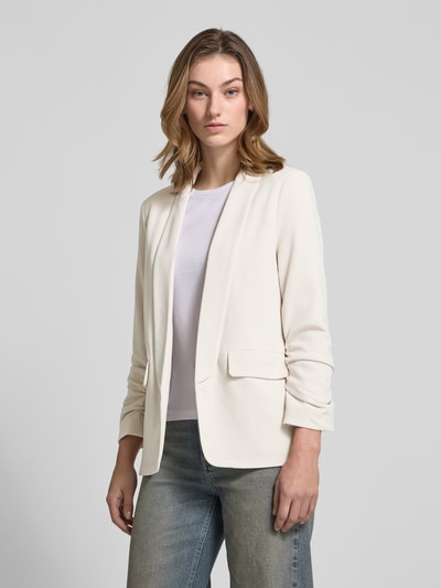 Only Regular Fit Blazer mit gerafften 3/4-Ärmeln Modell 'LEVI LIFE' Ecru 4