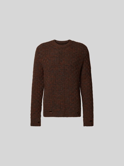 MM6 Maison Margiela Slim Fit Pullover aus Schurwoll-Mix Mittelbraun 2