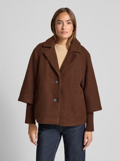 Tom Tailor Regular fit cape jack met opstaande kraag
 Donkerbruin - 4