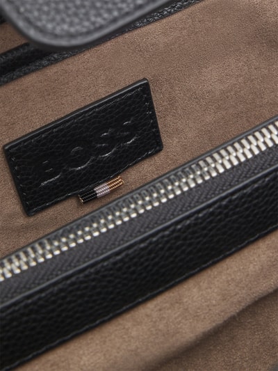 BOSS Torba shopper ze sztucznej skóry z wytłoczonym logo Czarny 6