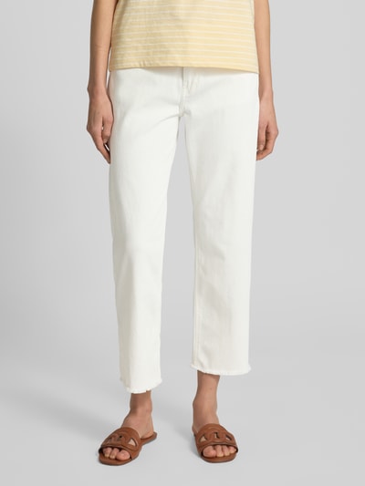 s.Oliver RED LABEL Straight fit jeans van katoenmix, model 'KAROLIN' Wit - 4