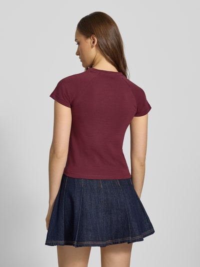 Noisy May T-shirt met raglanmouwen, model 'KATINKA' Bordeaux - 5