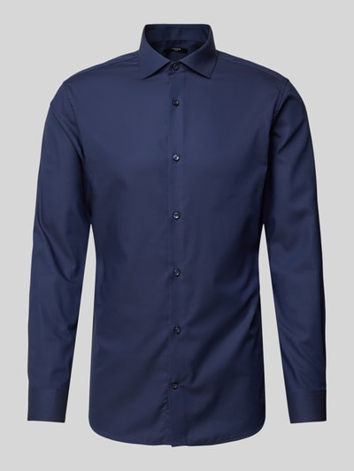 Jack & Jones Premium Slim fit vrijetijdsoverhemd met kentkraag, model 'PARKER' Marineblauw - 2