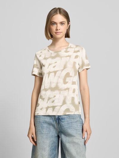 G-Star Raw T-Shirt mit Rundhalsausschnitt und Label-Detail Beige 4