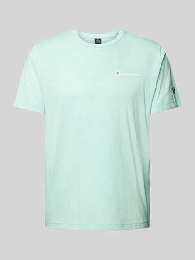 CHAMPION T-shirt met labelprint en logopatch Lichtturquoise - 2