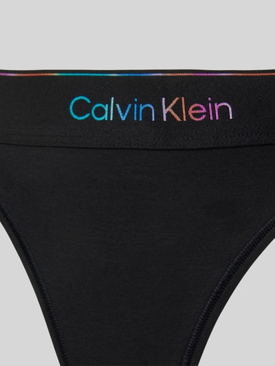 Calvin Klein Underwear String mit elastischem Logo-Bund Black 2