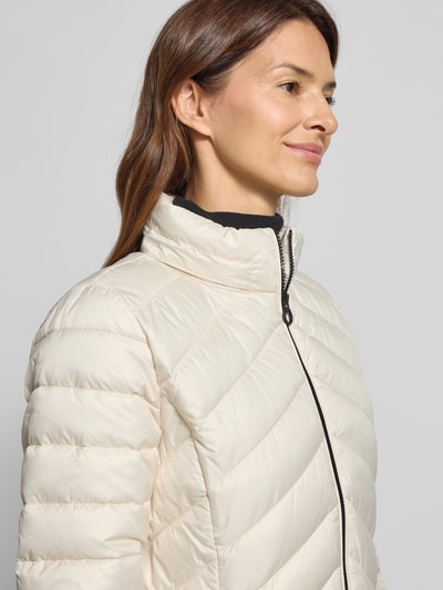 s.Oliver RED LABEL Kurtka pikowana o kroju shaped fit z nadrukiem z logo Złamany biały 3