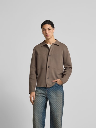 ANNARR Strickjacke mit Knopfleiste Mittelbraun 4