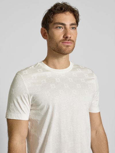 JOOP! Collection T-shirt męski JOOP! Collection;Czysta bawełna;Dopasowany fason;Model ‘Berno’;Okrągły dekolt ;Długość tyłu w rozmiarze M: 72 cm Złamany biały 3