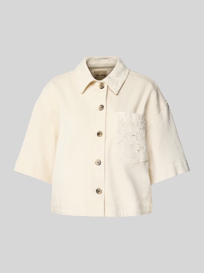 MOS MOSH Jack met opgestikte borstzak, model 'Cent Clay' Ecru - 2